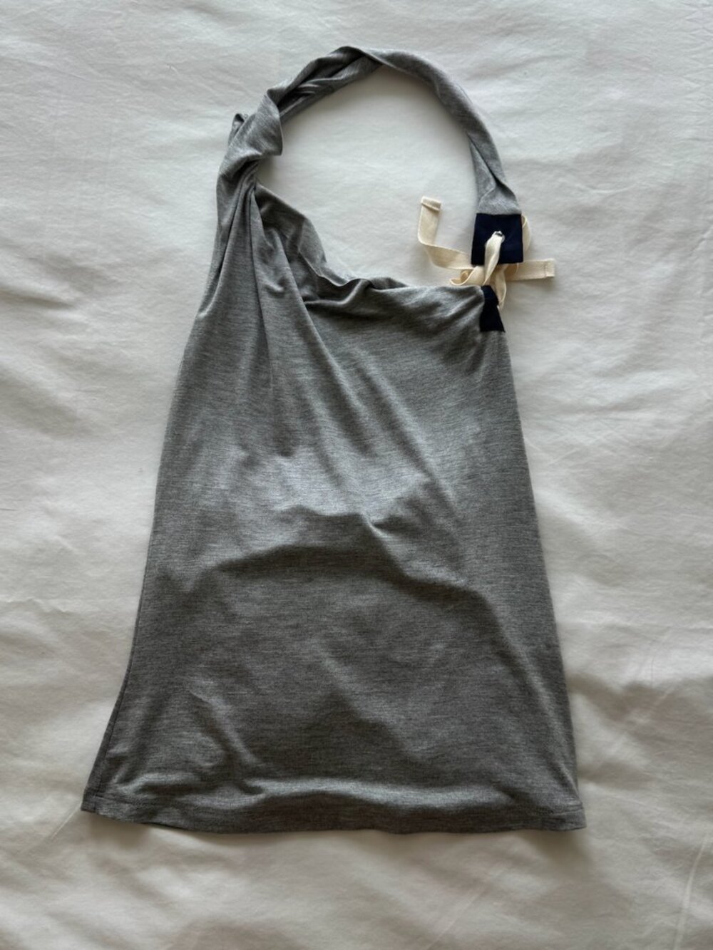 Gray paloma wool halter neck wool tank top with tie excellen con